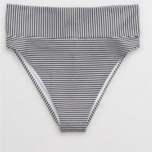 Aerie Striped High Cut Bikini Bottom